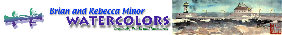 Brian Minor: Rebecca Minor: Watercolors: Fine Art: Northshoreopoly: Little Lydia: A Day in the Twin Ports